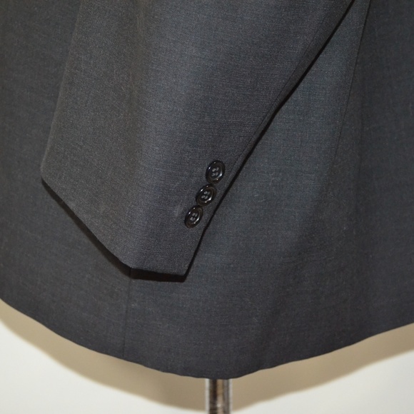 Rossi 52R Sport Coat Blazer Suit Jacket Dark Gray - Picture 3 of 8